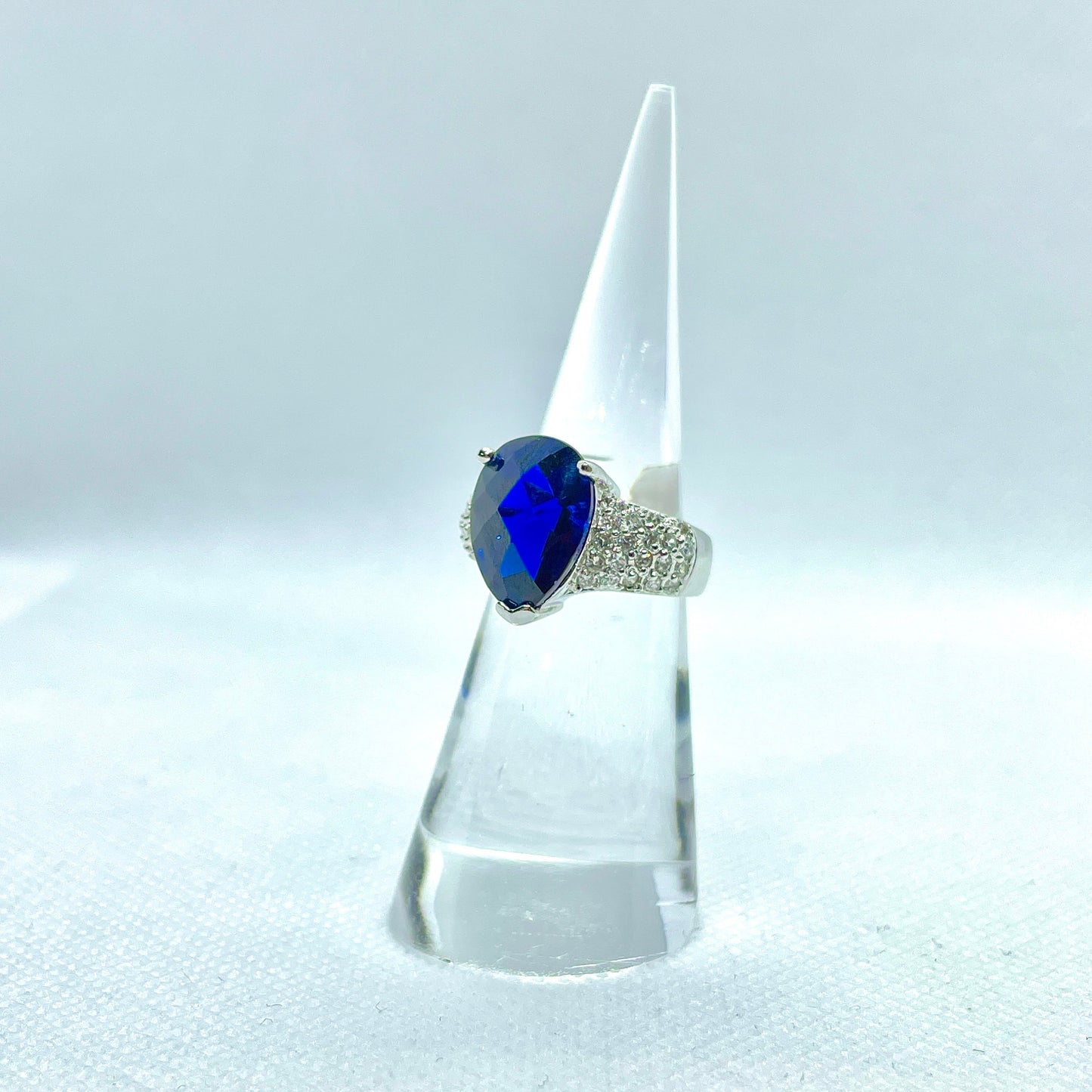 Charles Winston Sterling Silver Sapphire Ring