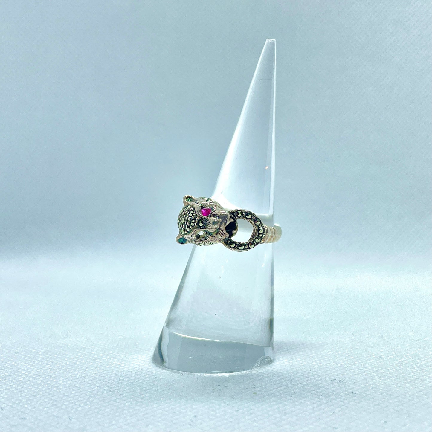 Sterling Silver Leopard Ring