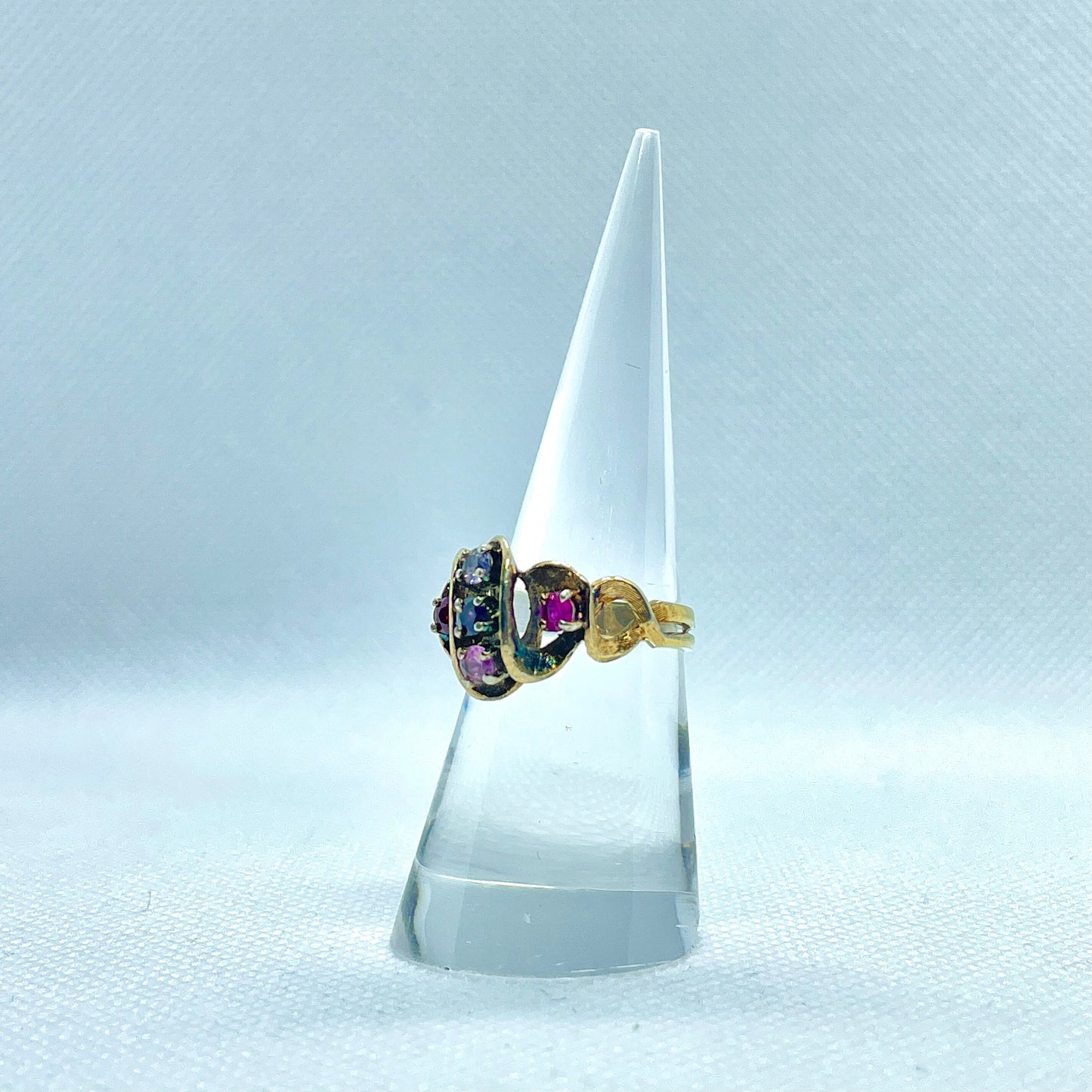 Sterling Silver Color Gem Ring