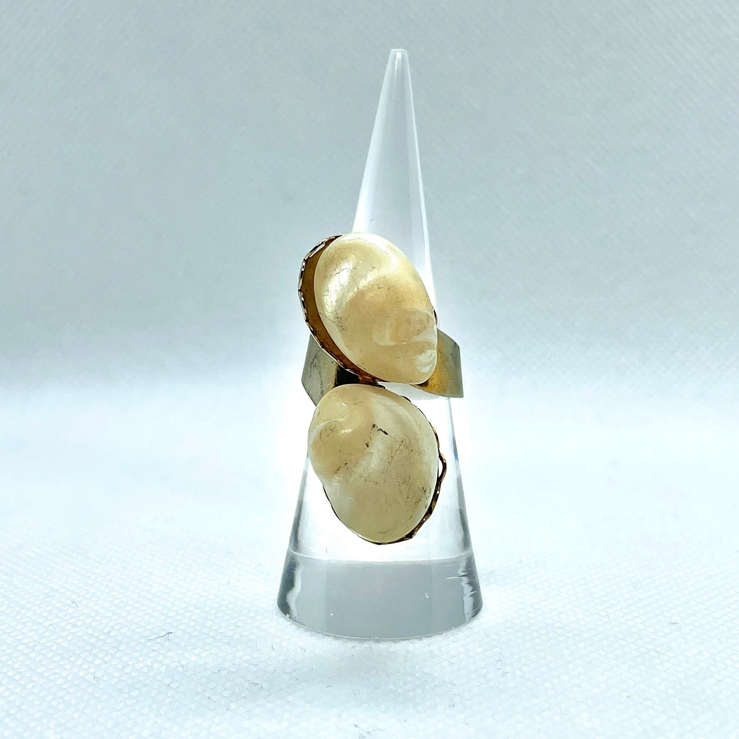 Silver White Agate Ring