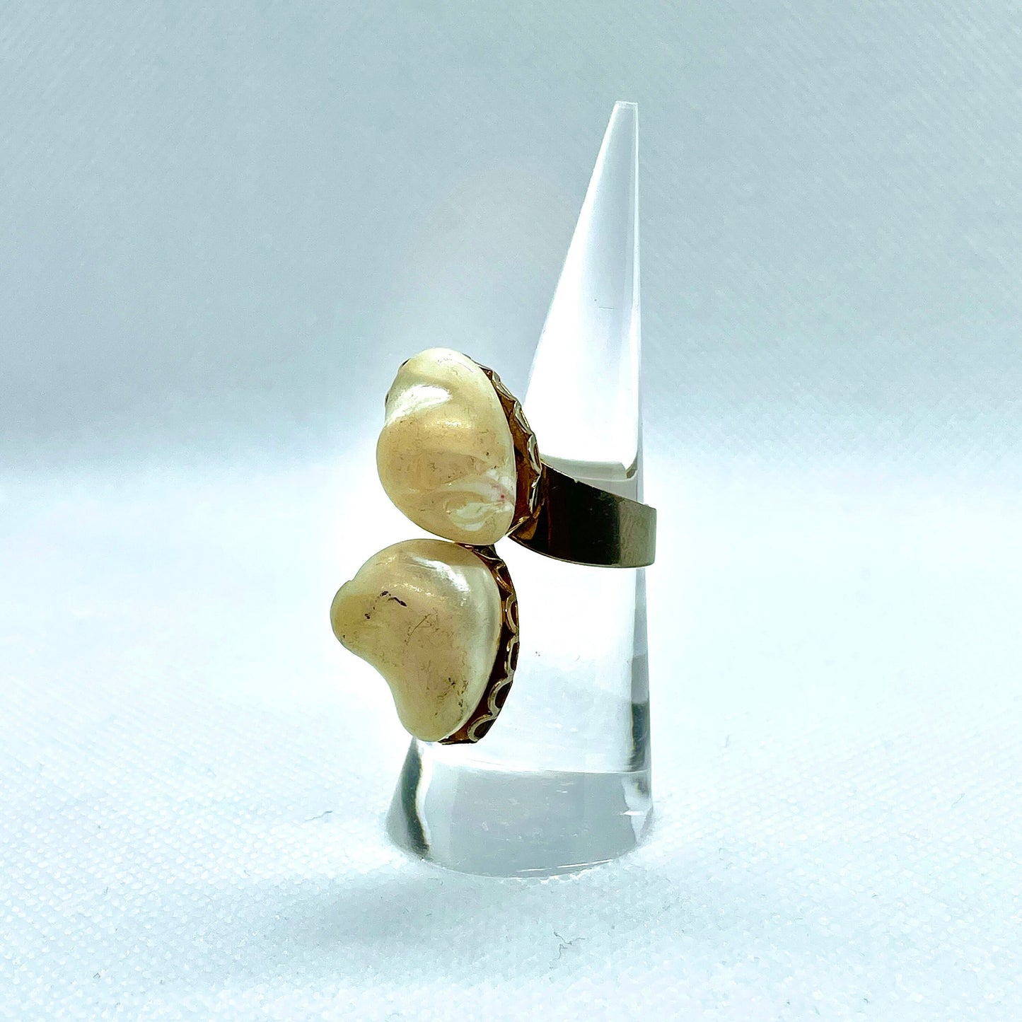 Silver White Agate Ring