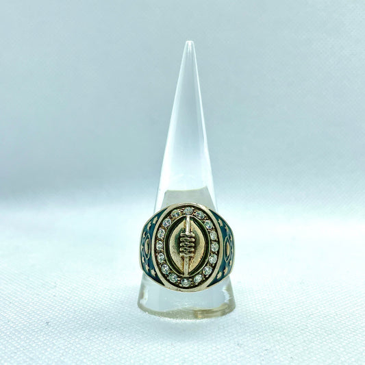 Sterling Silver Football Class Ring