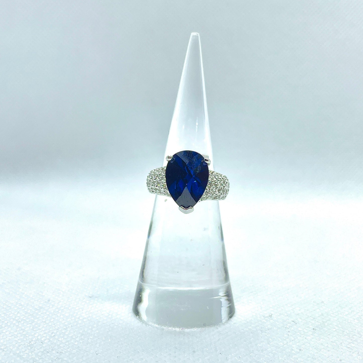 Charles Winston Sterling Silver Sapphire Ring