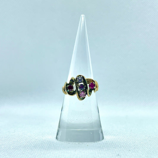 Sterling Silver Color Gem Ring